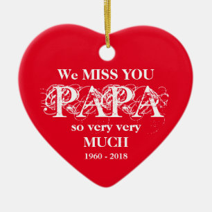 Loving Memory Personalised PAPA Christmas Ornament