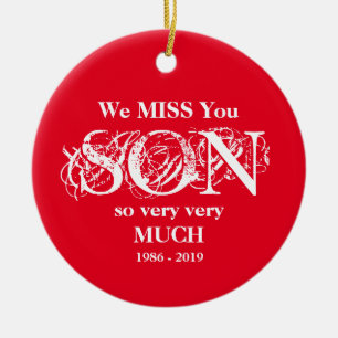 Loving Memory Personalised Son Memorial Ornament