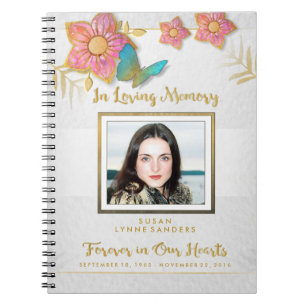 Loving Memory Photo Butterfly Memorial Guest Book