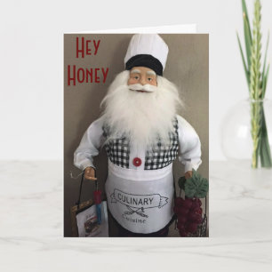 LOVING/MERRY CHRISTMAS HONEY-MY FAVORITE COOK HOLIDAY CARD