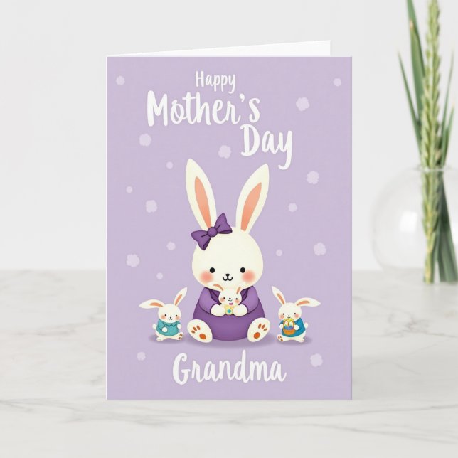 Loving Mother Rabbit Card (Front)
