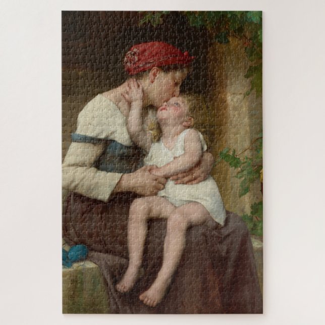 Loving Mother with her Adorable Child (Perrault) Jigsaw Puzzle (Vertical)