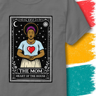 Loving Mum Heart Symbol Vintage Tarot Card Style T-Shirt