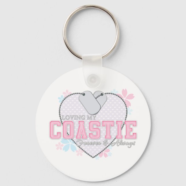 Loving My Coastie Key Ring (Front)