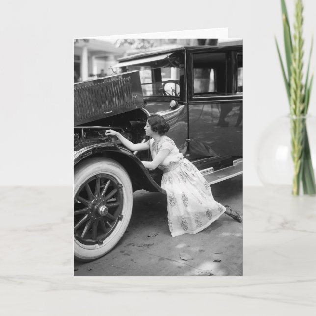 Loving My Old Car, 1920s Card (Front)