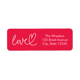 Loving Note EDITABLE COLOR Holiday Address Label
