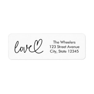 Loving Note EDITABLE COLOR Holiday Address Label