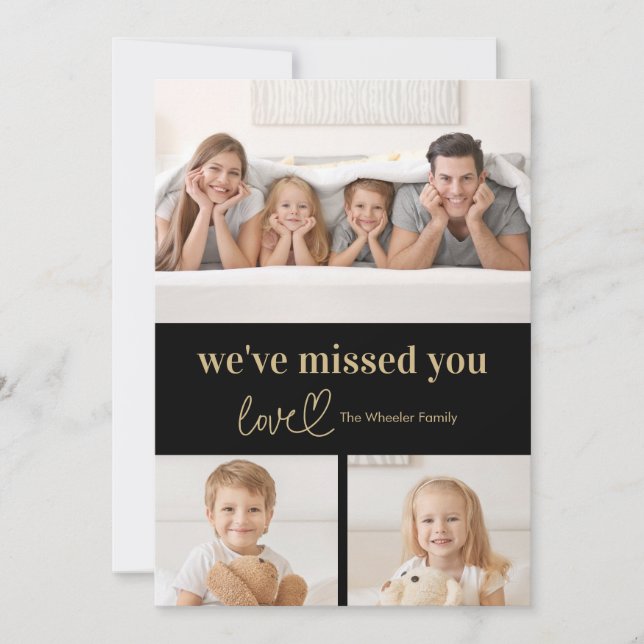 Loving Note EDITABLE COLOR Holiday Photo Card (Front)