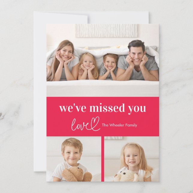 Loving Note EDITABLE COLOR Holiday Photo Card (Front)