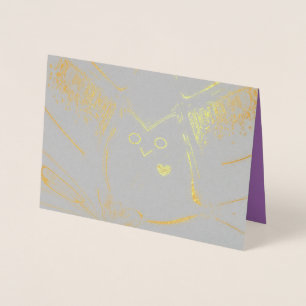 "Loving Owl" Blank Gold Foil Card w/Envelope