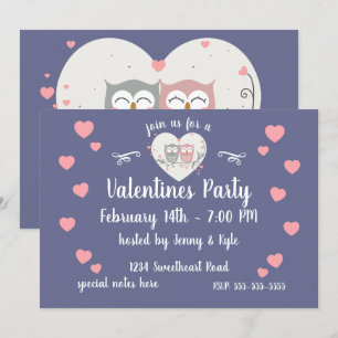 Loving Owls Valentines Day Invitation