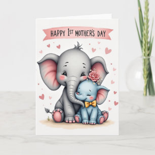 Loving Pachyderm Mothers Day Card