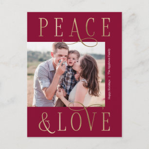 Loving Peace Editable Colour Photo Holiday Postcar Postcard