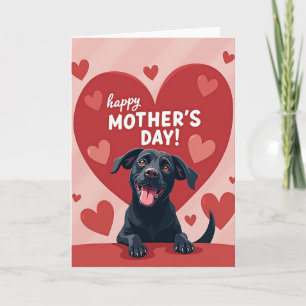 Loving Puppy Mothers Day Heart Card