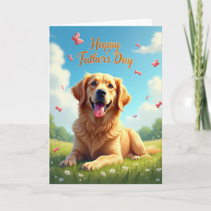 Loving Retriever Fathers Card