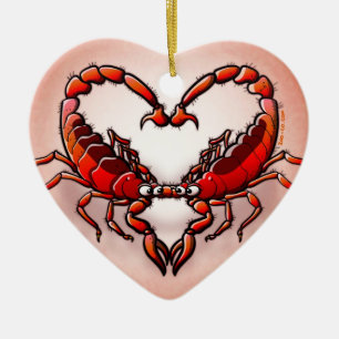 Loving Scorpions Ceramic Tree Decoration