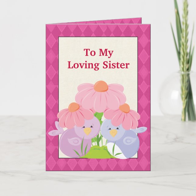 Loving Sister greeting card (Front)