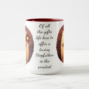 Loving Stepfather Inspirational Quote Hedgehog Mug