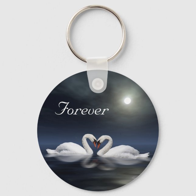 Loving swans key ring (Front)