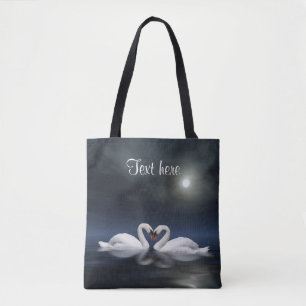 Loving swans tote bag