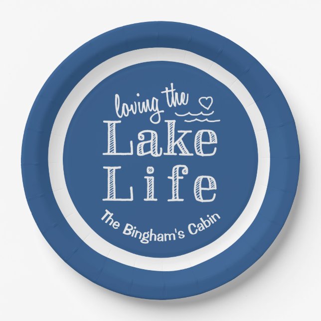Loving the Lake Life Paper Plate (Front)