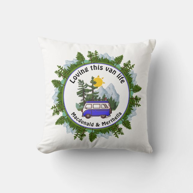 LOVING THIS VAN LIFE Personalised Camping Cushion (Front)