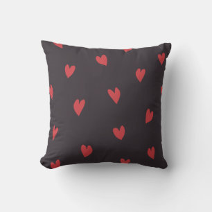 Loving Touch Red Black Throw Pillow