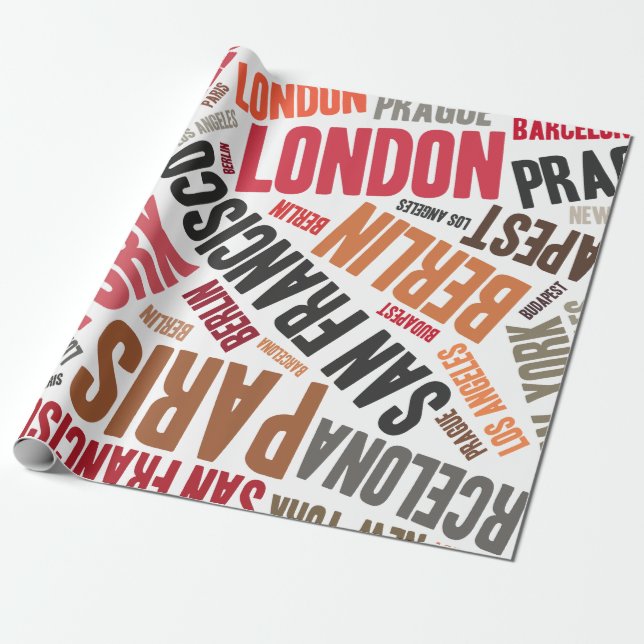 Loving travelling wrapping paper (Unrolled)