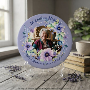 Loving Tribute Garden Floral Keepsake 7.5 Cm Round Badge