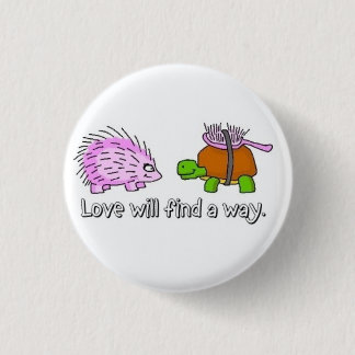 Loving turtle 3 cm round badge
