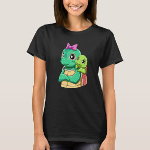 Loving Turtle with Turtle Kid for a Turtles  Mommy T-Shirt