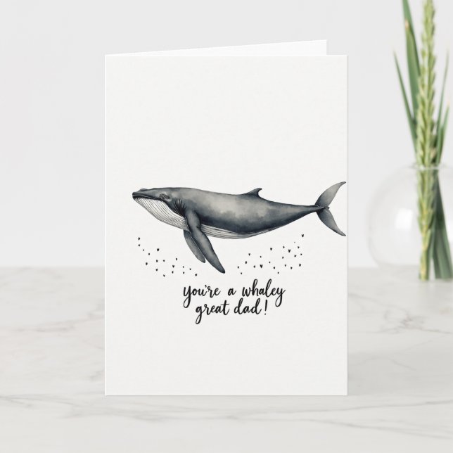 Loving Whale Fathers Day Card (Front)