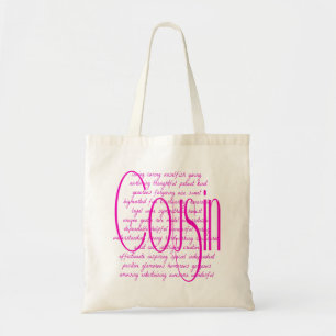 Loving Words for a Cousin Tote Bag