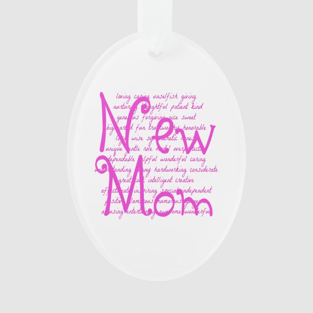 Loving Words for a New Mum Ornament (Front)