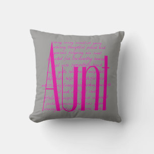 Loving Words for Aunt Cushion