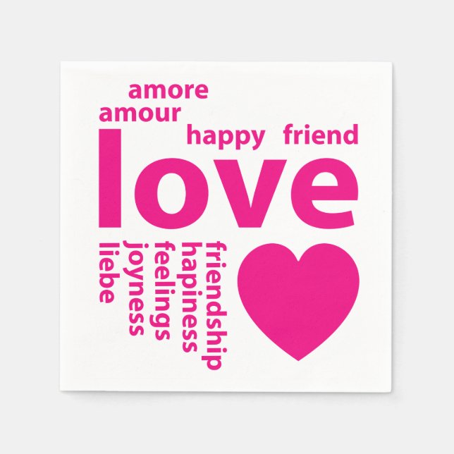 Loving words napkin (Front)