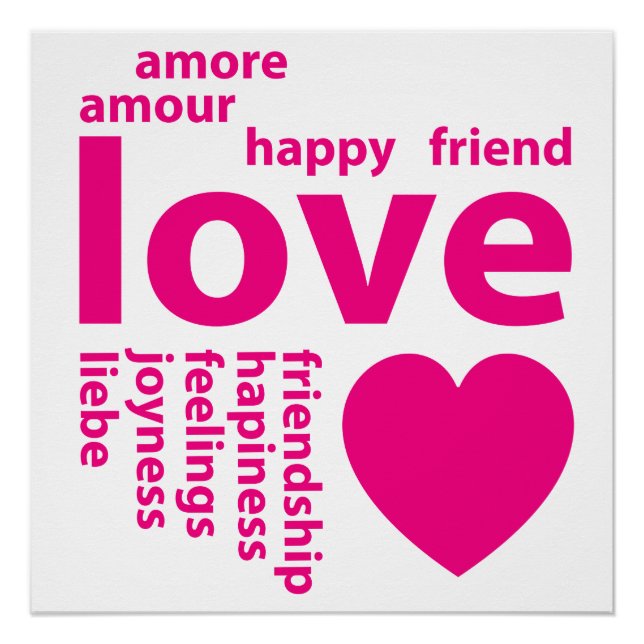 Loving words poster (Front)