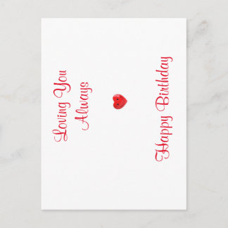 Loving You Always Postcard Happy Birthday