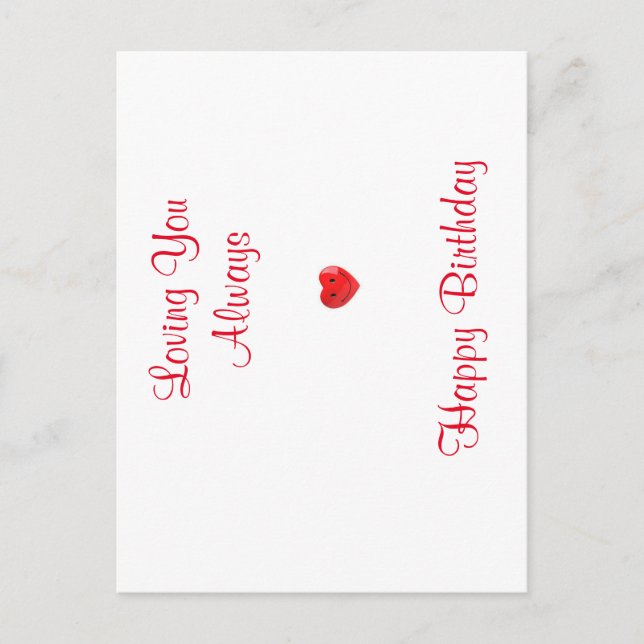 Loving You Always Postcard Happy Birthday (Front)