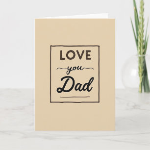 Loving You Dad Art Card