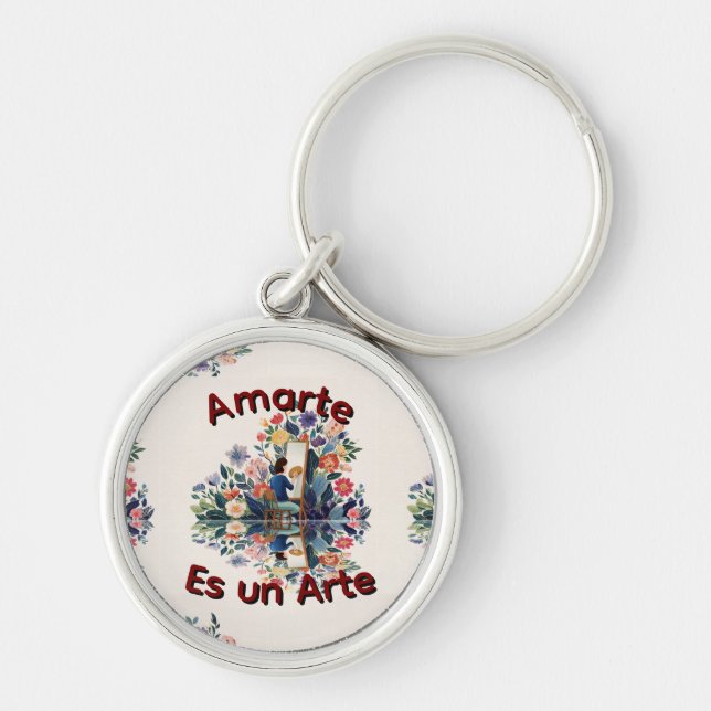 Loving You Is an Art Key Ring (Front)