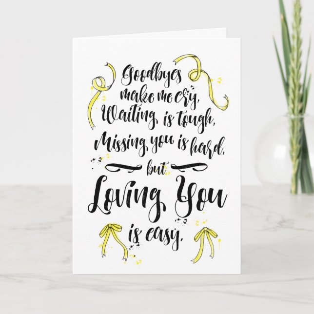 Loving you is easy - Deployment Card (Front)