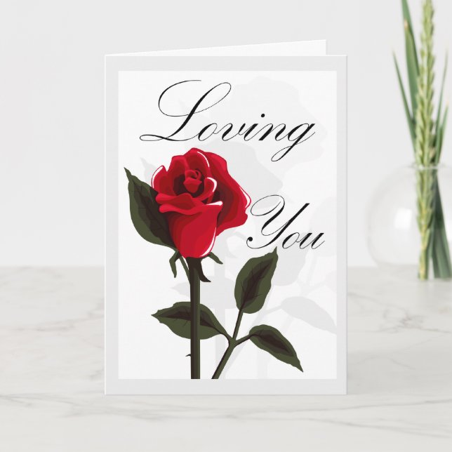 Loving You Love Rose Greeting Card (Front)