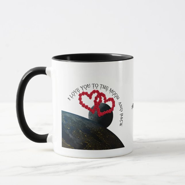 Loving You to the Moon and Back – A Cosmic LoveMug Mug (Left)