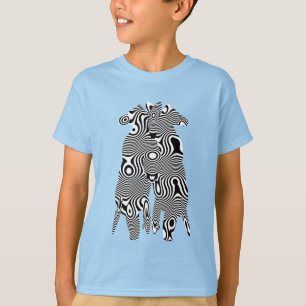 Loving Zebra Stripes Vintage Retro OpArt Design  T-Shirt