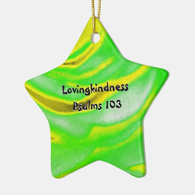 Lovingkindness Psalms Chapter 103 Ceramic Tree Decoration (Left)