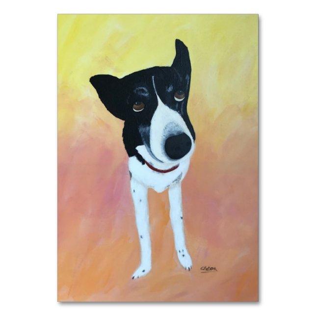 Lovingly, adverb, dog themed reading flashcards table number (Front)