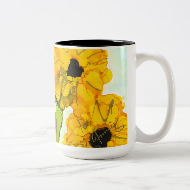Lovitude Coffee Mug "Sunflowers Watching Over You" (Right)