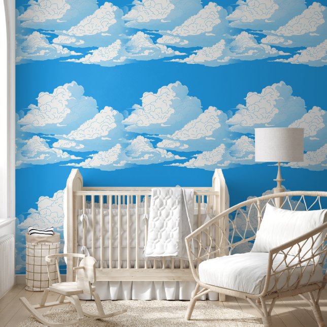 Lovley Sky Clouds - Seamless Pattern 1 Wallpaper (Kids)