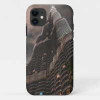 low angle of high brown rise building iphone cases
